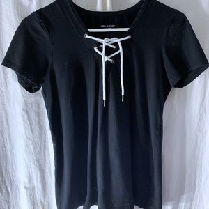 tie front t-shirt